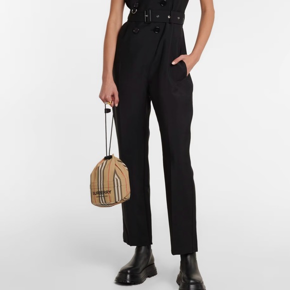 Burberry Phoebe Canvas Nylon Draw String Bag - Picture 2 of 14